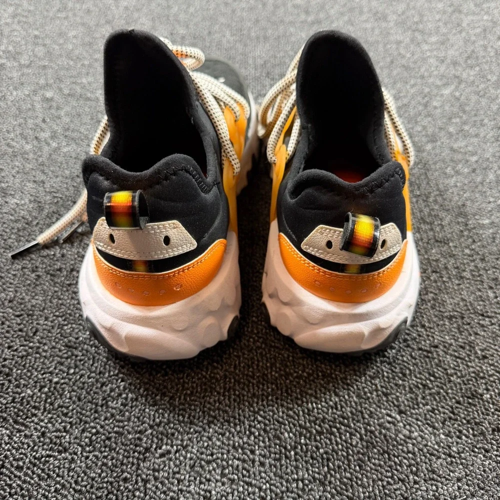 Nike React Presto GS Black Orange Halloween CK2403-001 Women 8.5 Running Trainer